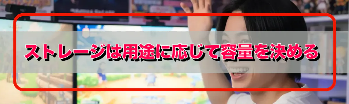 ストレージは用途に応じて容量を決める