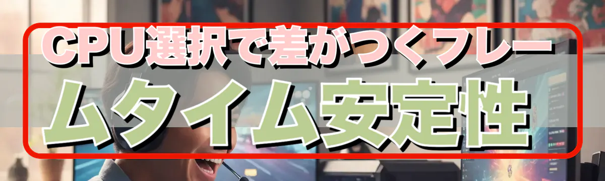 CPU選択で差がつくフレームタイム安定性