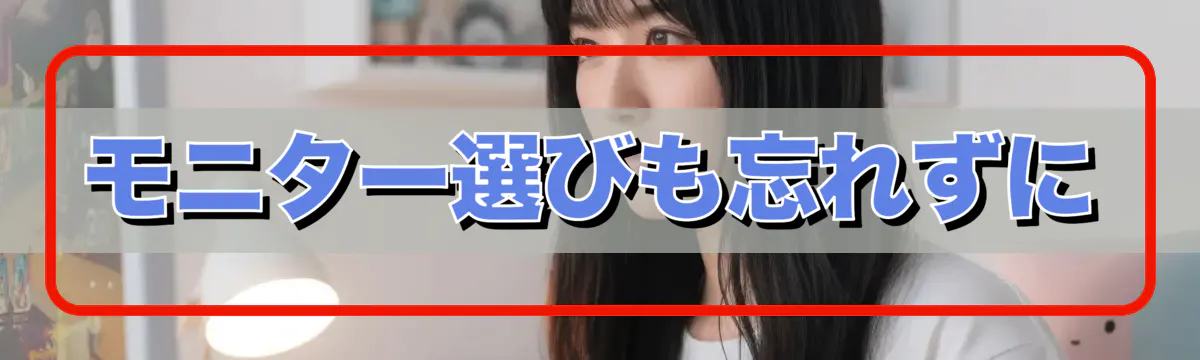 モニター選びも忘れずに