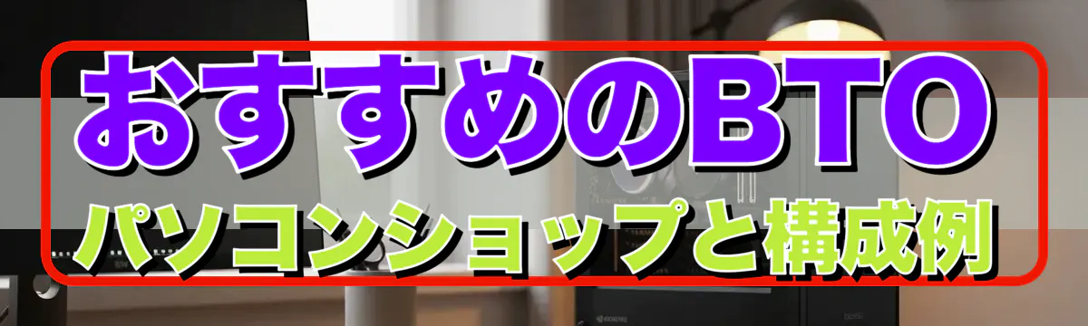 おすすめのBTOパソコンショップと構成例