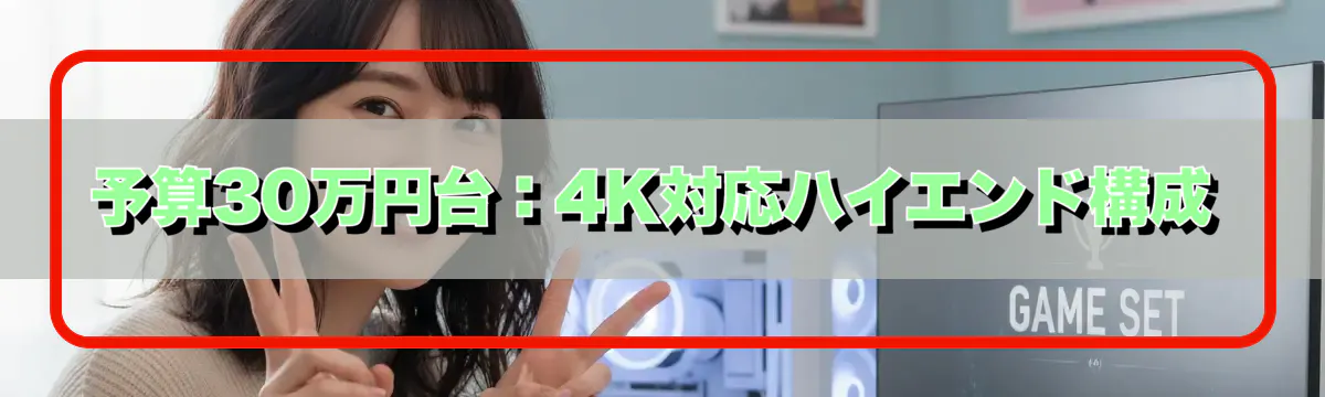 予算30万円台:4K対応ハイエンド構成