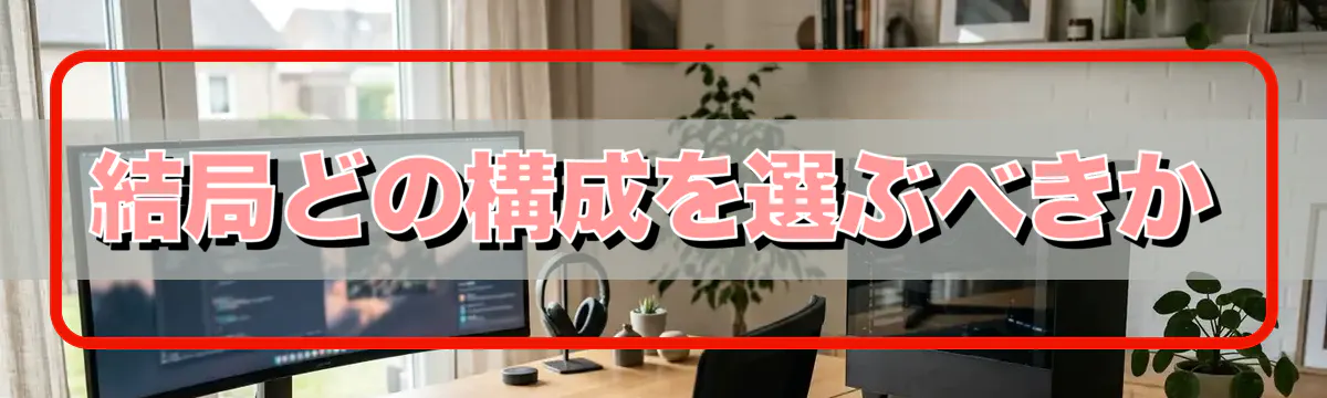 結局どの構成を選ぶべきか