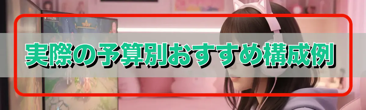 実際の予算別おすすめ構成例