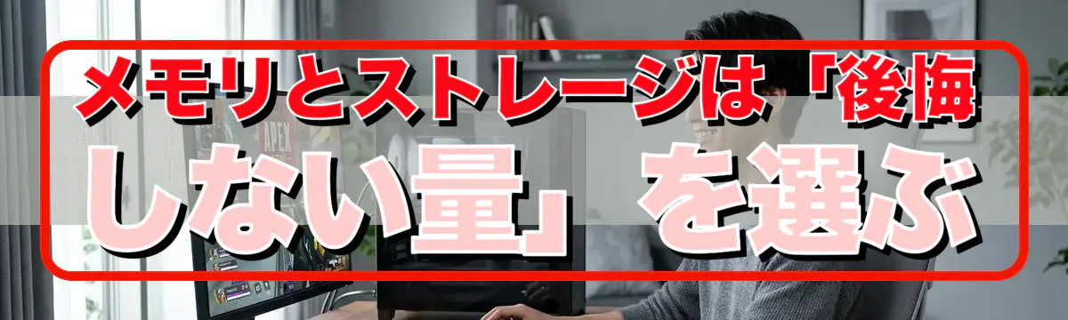 メモリとストレージは「後悔しない量」を選ぶ