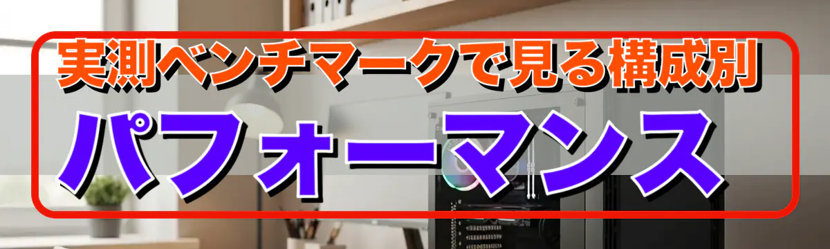 実測ベンチマークで見る構成別パフォーマンス