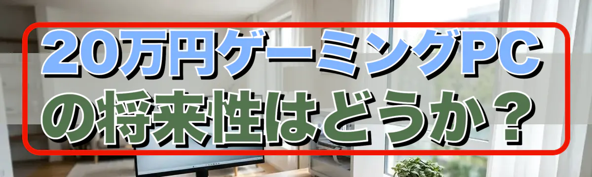 20万円ゲーミングPCの将来性はどうか？