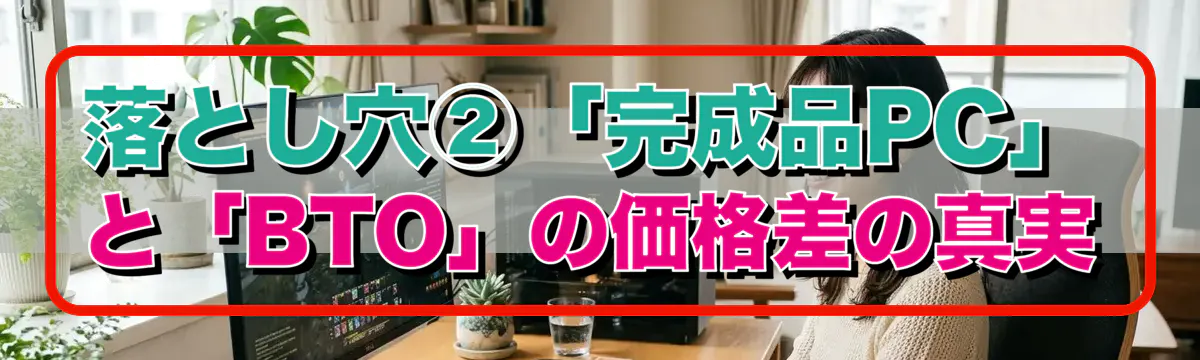 落とし穴②「完成品PC」と「BTO」の価格差の真実
